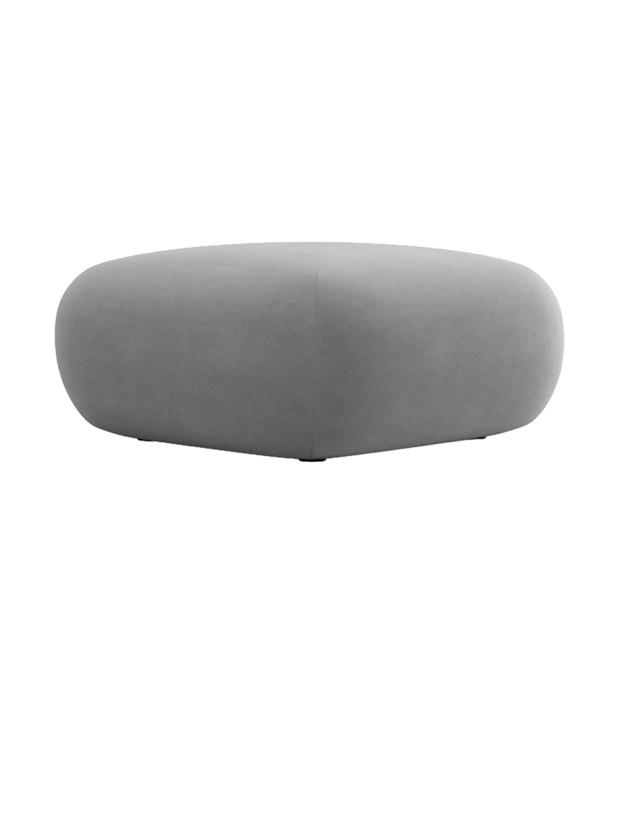
Design Sitzpouf „Nolio“ - Samt Hellgrau / 75 x 75 cm