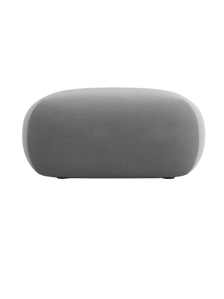 
Design Sitzpouf „Nolio“ - Samt Hellgrau / 75 x 75 cm