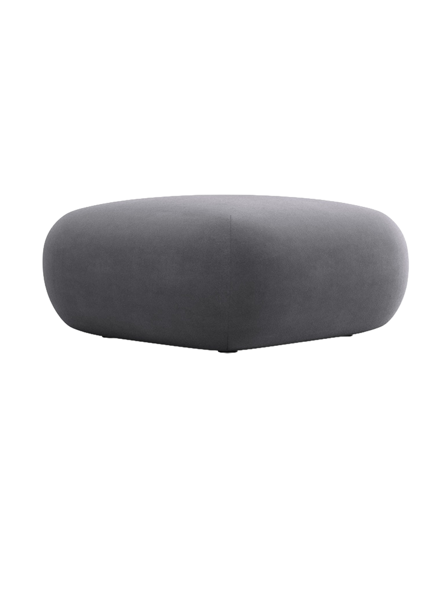 
Design Sitzpouf „Nolio“ - Samt Dunkelgrau / 75 x 75 cm