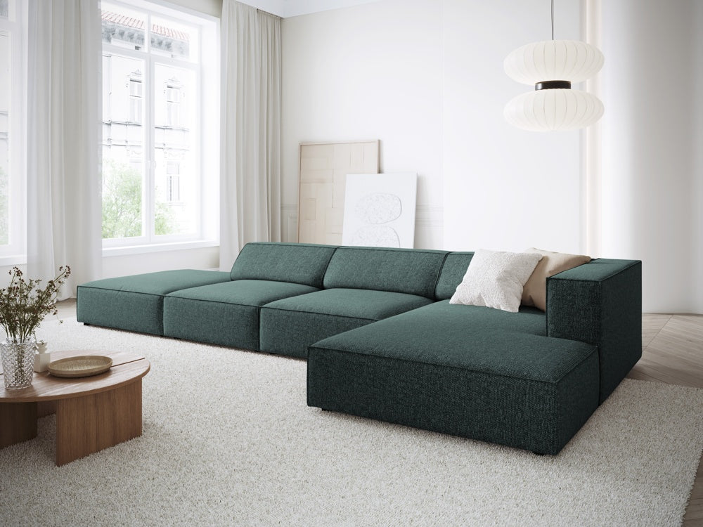 
5-Seater Designer Corner Sofa "Arendal" - Petrol Chenille / Right-hand corner section