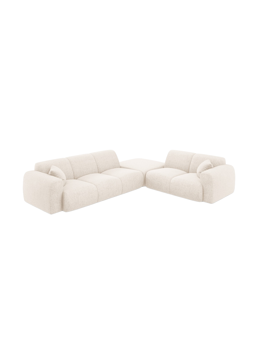 
5-Sitzer Design Ecksofa „Nolio II“ - Chenille Light Beige / Eckteil rechts