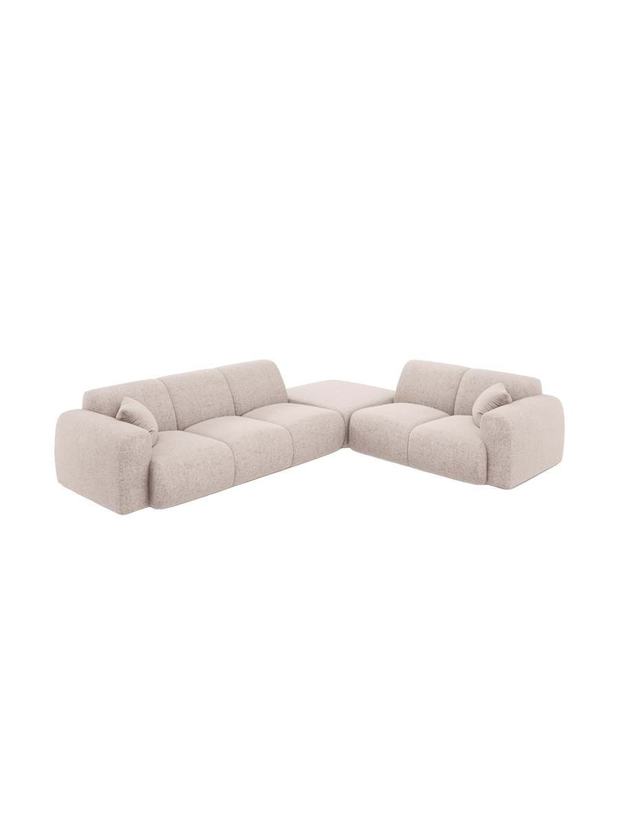 
5-Sitzer Design Ecksofa „Nolio II“ - Chenille Beige / Eckteil rechts