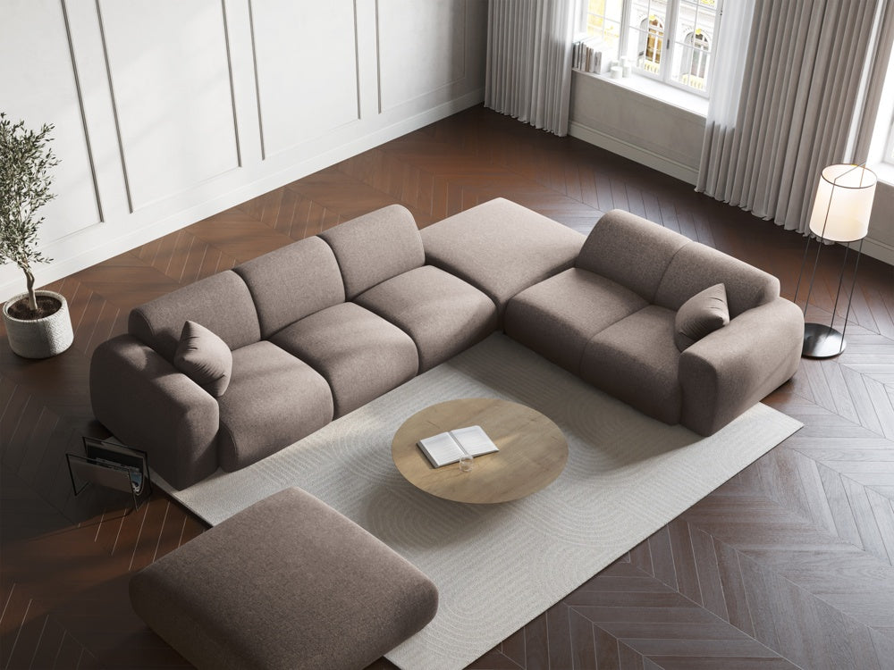 
5-Sitzer Design Ecksofa „Nolio II“ - Chenille Beige / Eckteil rechts
