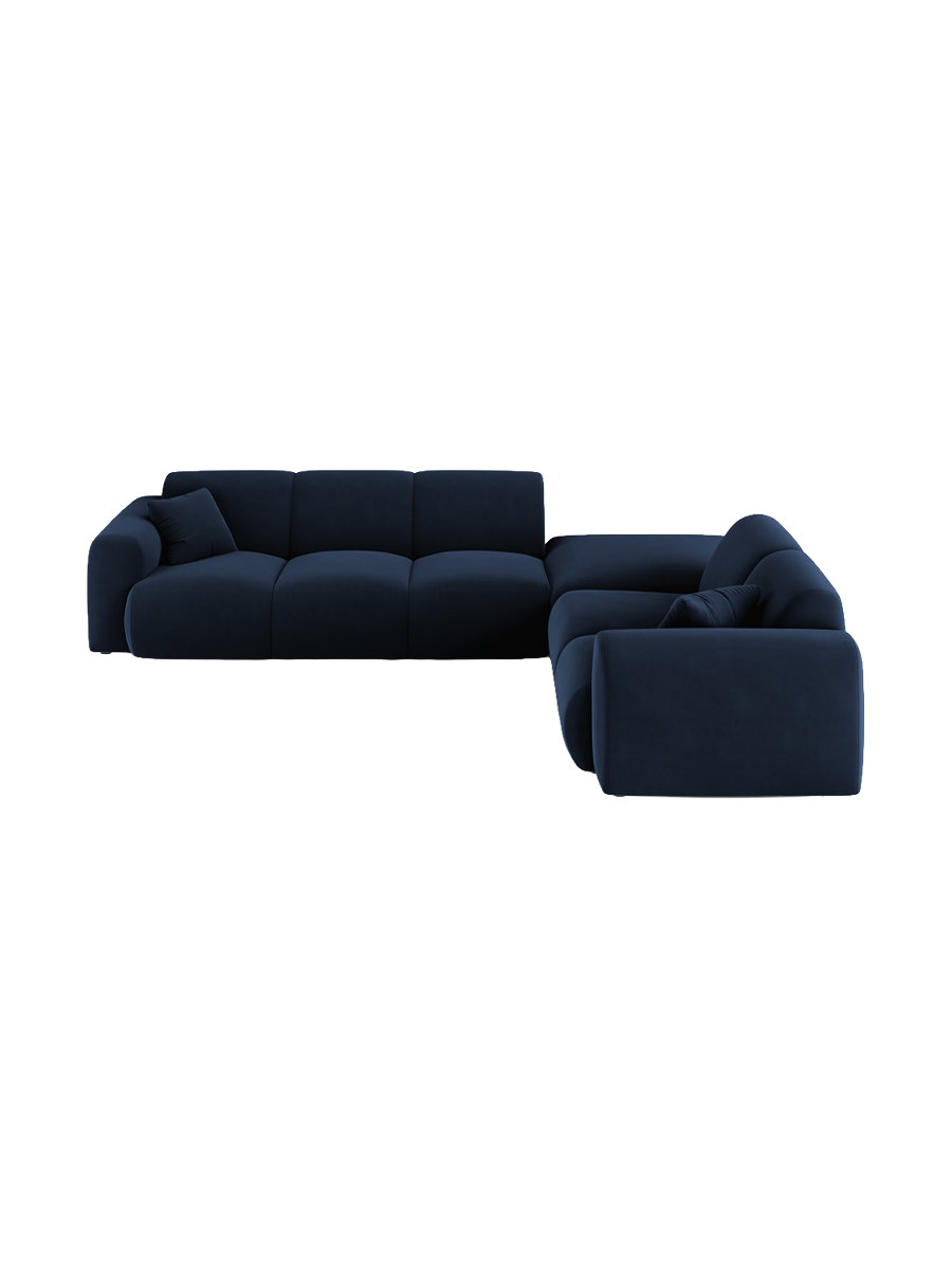 
5-Sitzer Design Ecksofa „Nolio II“ - Samt Königsblau / Eckteil rechts