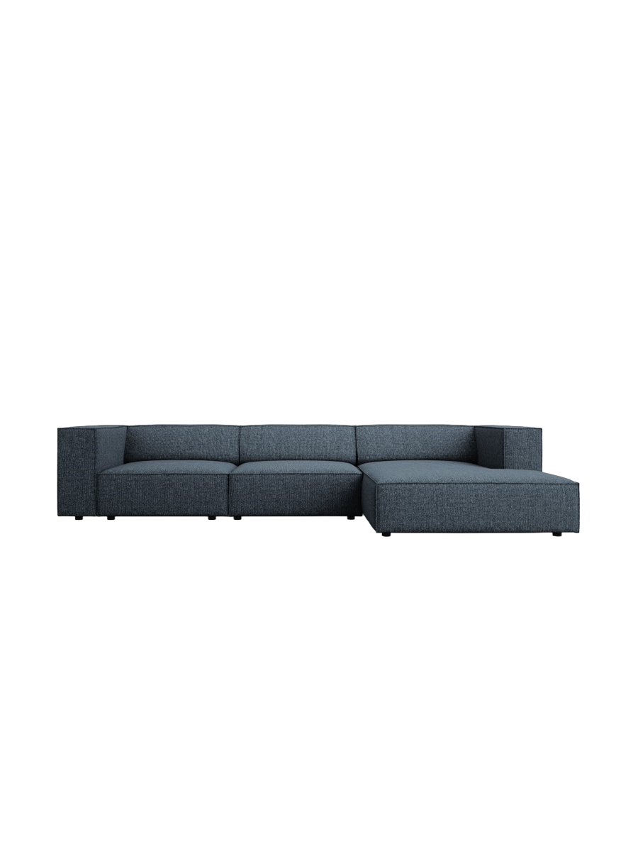 
4-Seater Designer Corner Sofa "Arendal" - Chenille Royal Blue / Right-hand corner section