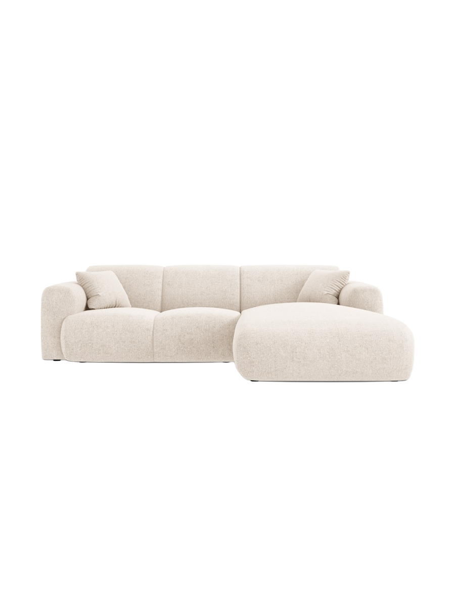 
4-Sitzer Design Ecksofa „Nolio II“ - Chenille Light Beige / Eckteil rechts