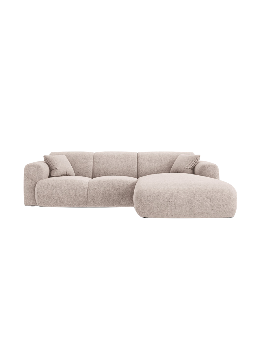 
4-Sitzer Design Ecksofa „Nolio II“ - Chenille Beige / Eckteil rechts