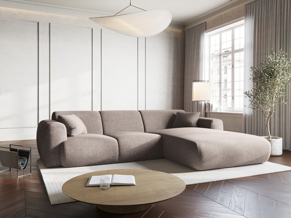 
4-Sitzer Design Ecksofa „Nolio II“ - Chenille Beige / Eckteil rechts