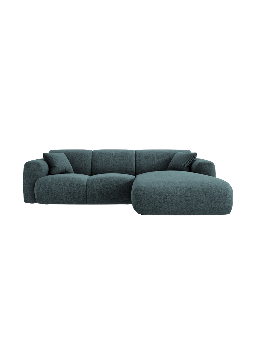 
4-Sitzer Design Ecksofa „Nolio II“ - Chenille Petrol / Eckteil rechts