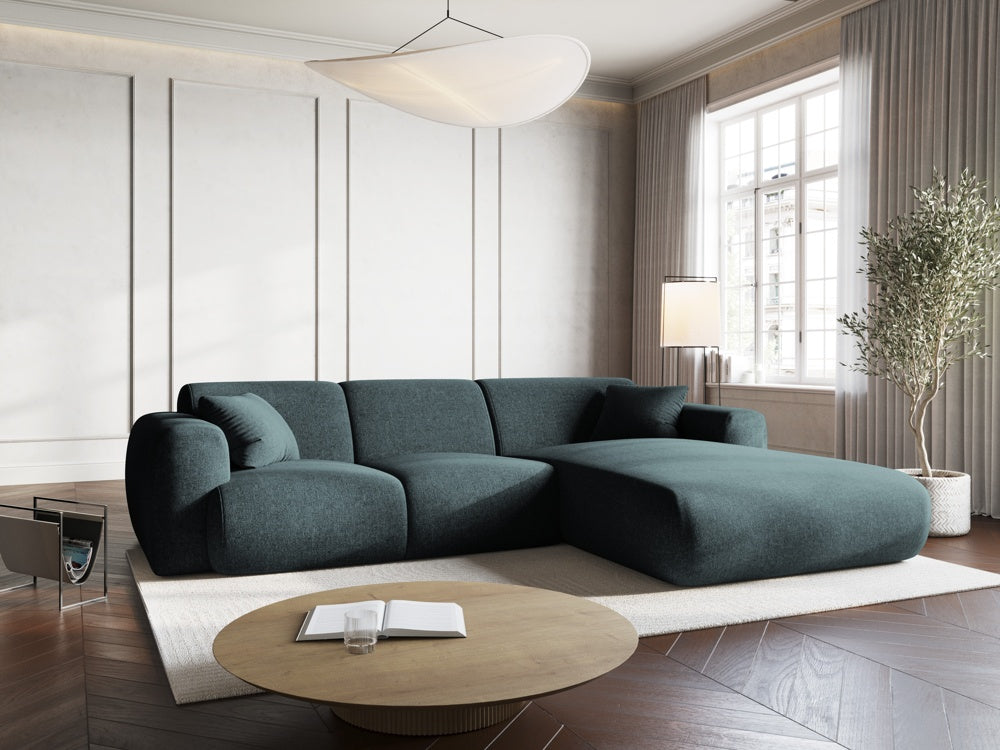 
4-Sitzer Design Ecksofa „Nolio II“ - Chenille Petrol / Eckteil rechts