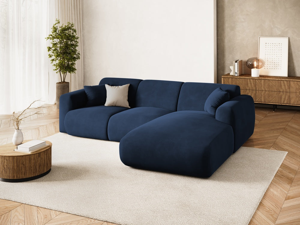 
4-Sitzer Design Ecksofa „Nolio II“ - Samt Königsblau / Eckteil rechts