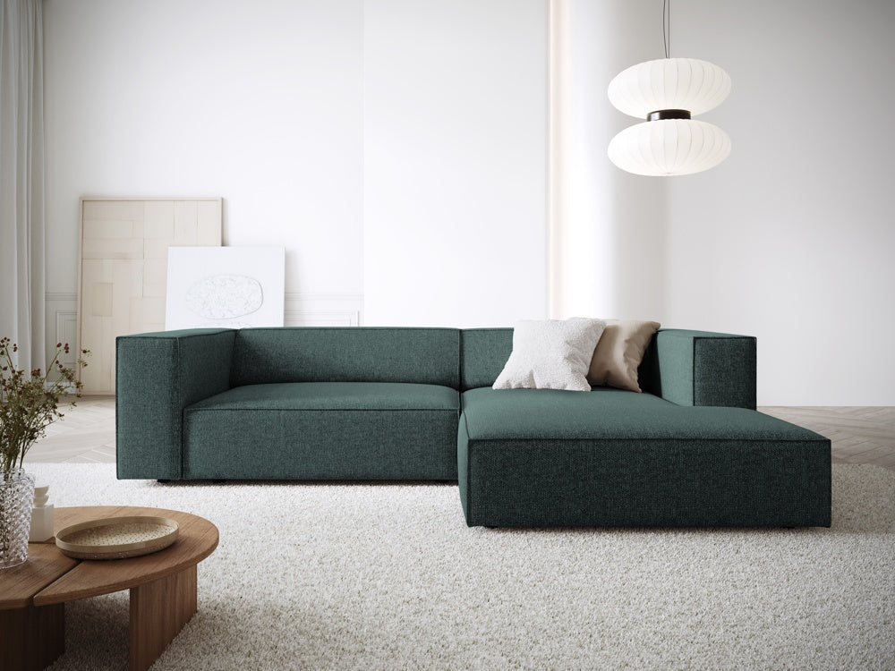 
3-Seater Designer Corner Sofa "Arendal" - Petrol Chenille / Right-hand corner section