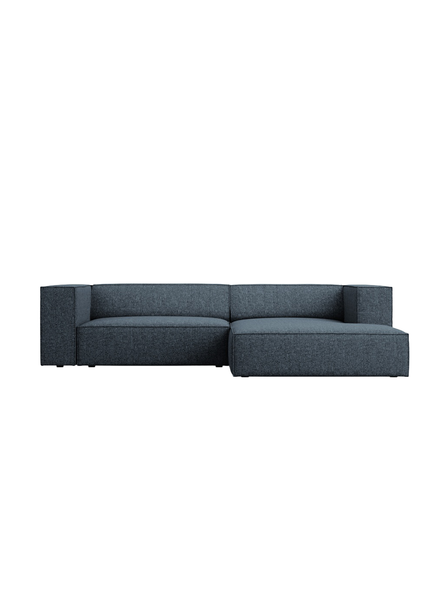 
3-Seater Designer Corner Sofa "Arendal" - Chenille Royal Blue / Right-hand corner section
