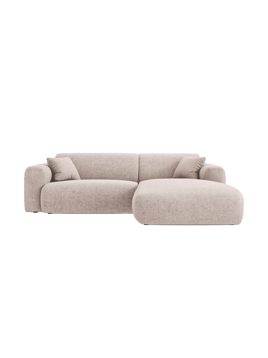 
4-Sitzer Design Ecksofa „Nolio“ - Chenille Beige / Eckteil rechts