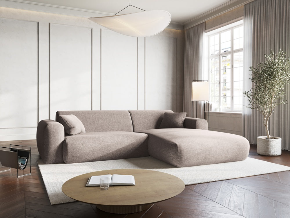 
4-Sitzer Design Ecksofa „Nolio“ - Chenille Beige / Eckteil rechts