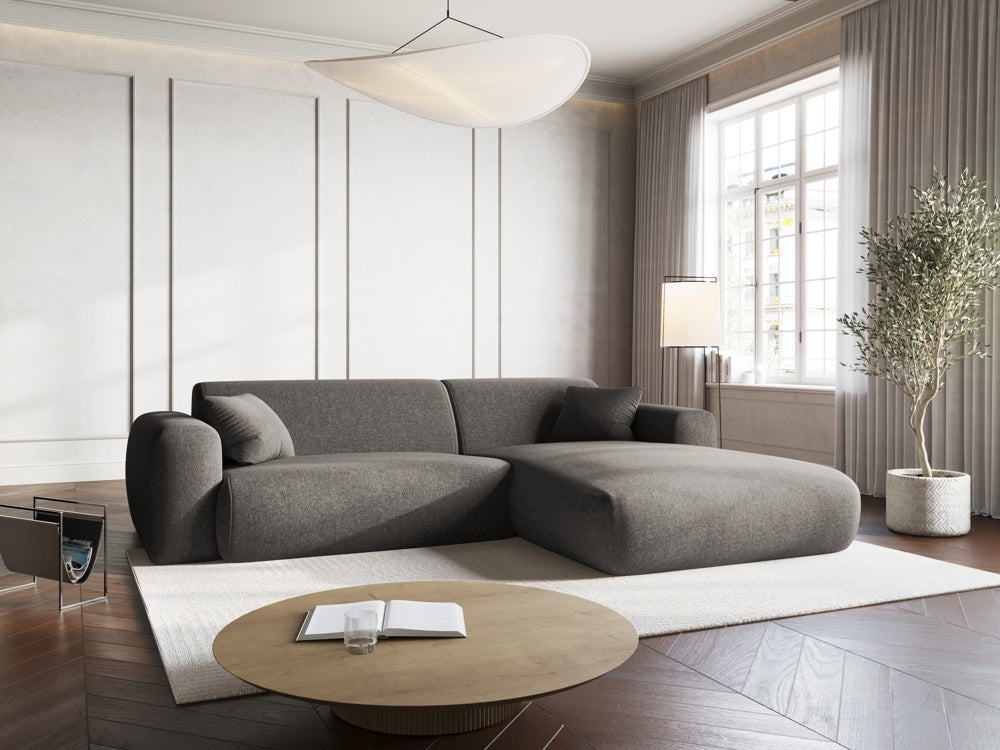 
4-Sitzer Design Ecksofa „Nolio“ - Chenille Grau / Eckteil rechts