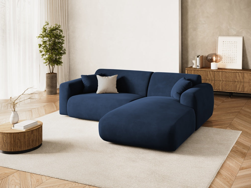 
4-Sitzer Design Ecksofa „Nolio“ - Samt Königsblau / Eckteil rechts
