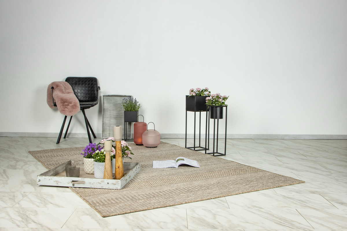 
Tapis d'intérieur/extérieur de qualité supérieure « Costa 303 » - Naturel - 120 x 170 cm