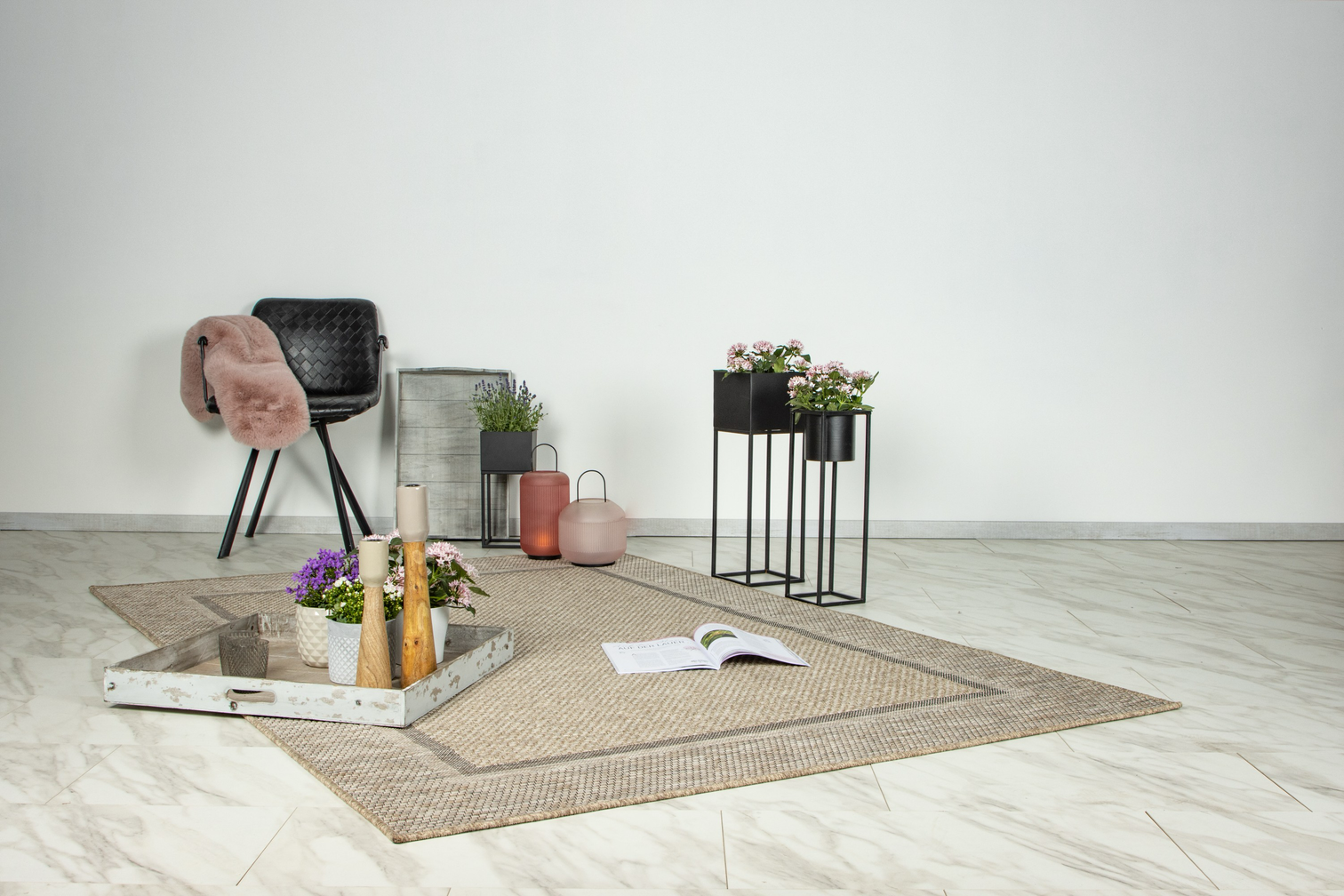 
High-Quality Indoor/Outdoor Rug "Costa 305" - Natural - 80 x 150 cm
