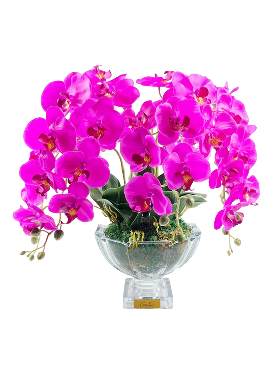 
Diffuseur de parfum d'ambiance de luxe « Luxury Orchid Centerpiece Bouquet » - Fuchsia et doré