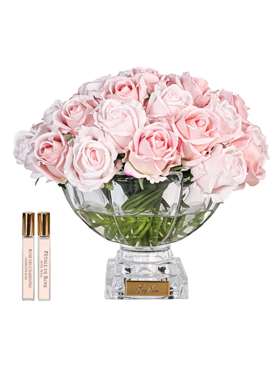 
Diffuseur de parfum d'intérieur de luxe « Centrepiece Roses » - Boutons roses et dorés assortis
