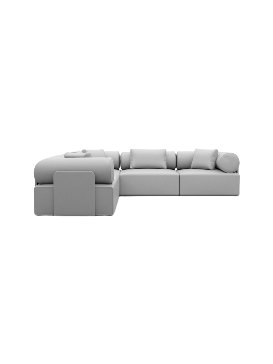 
5-Sitzer Design Echtleder Ecksofa „Valora“ - Echtleder Beige
