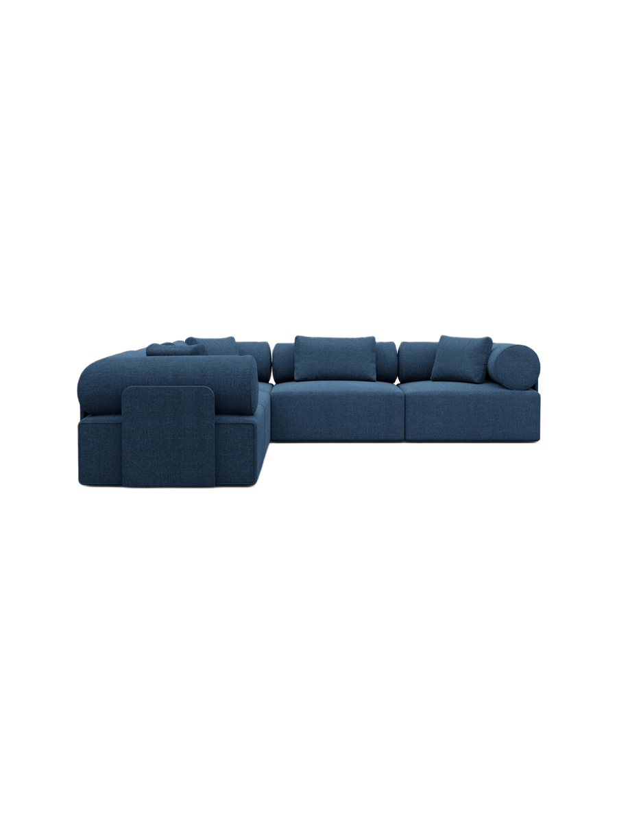 
5-Sitzer Design Ecksofa „Valora“ mit Strukturstoff-Bezug - Strukturstoff Anthrazit