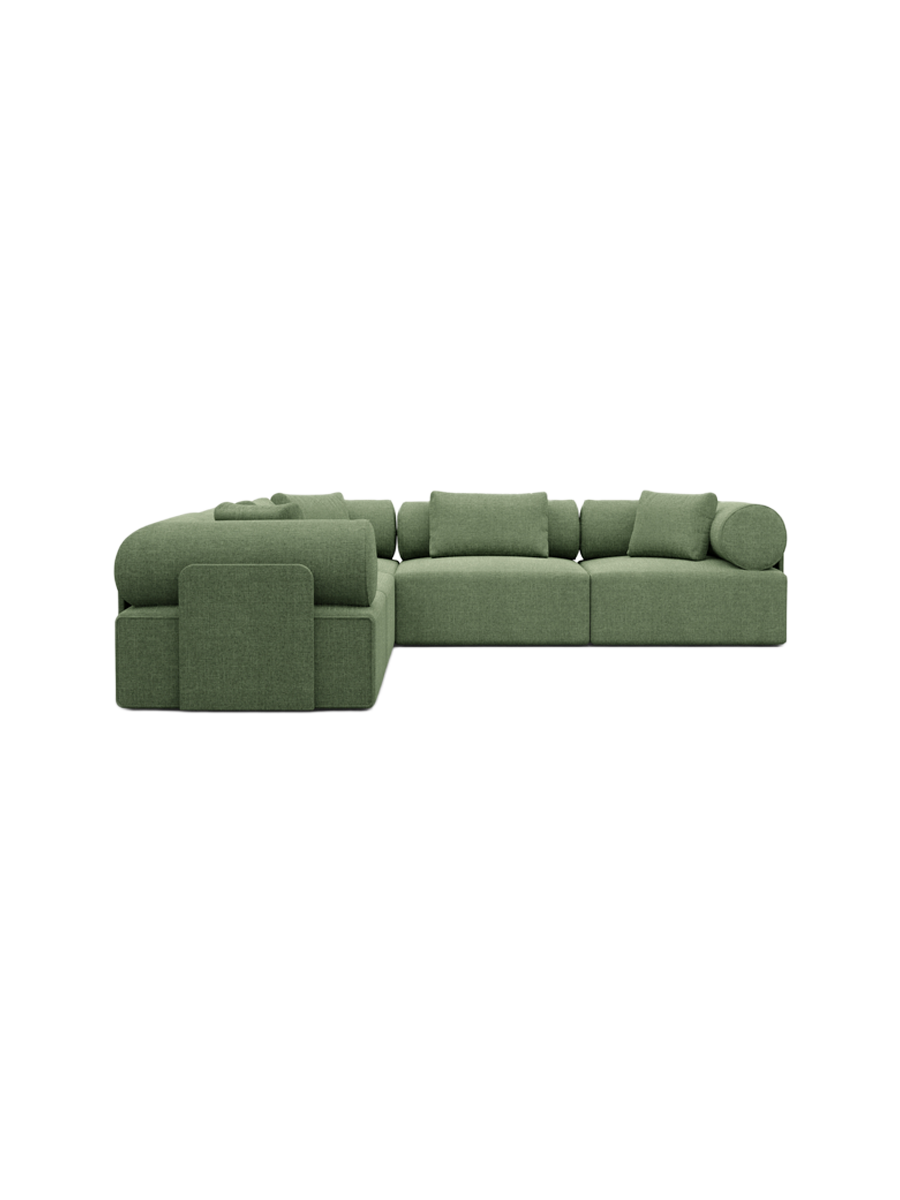 
5-Sitzer Design Ecksofa „Valora“ mit Strukturstoff-Bezug - Strukturstoff Anthrazit