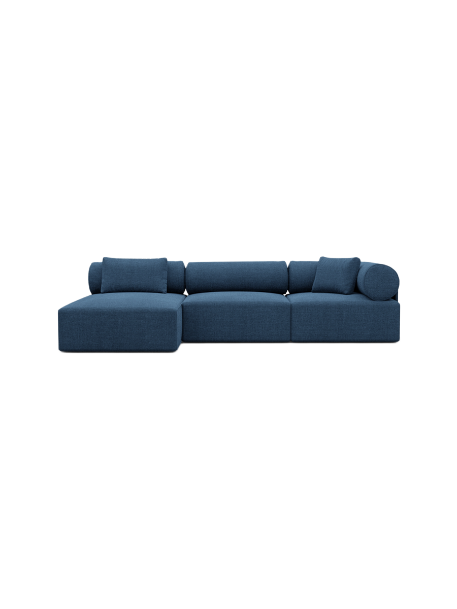 
4-Sitzer Design Ecksofa „Valora“ mit Strukturstoff-Bezug - Strukturstoff Anthrazit / Eckteil links