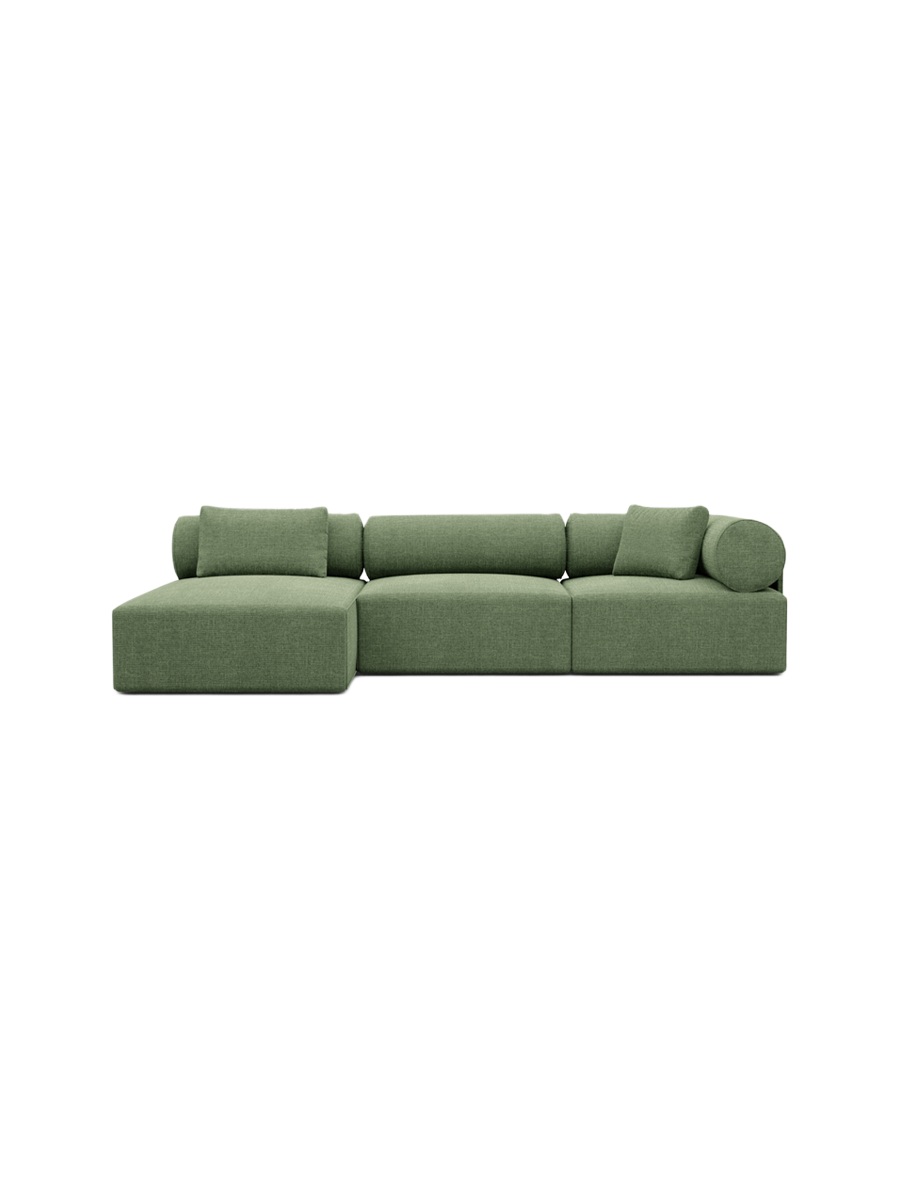 
4-Sitzer Design Ecksofa „Valora“ mit Strukturstoff-Bezug - Strukturstoff Anthrazit / Eckteil links