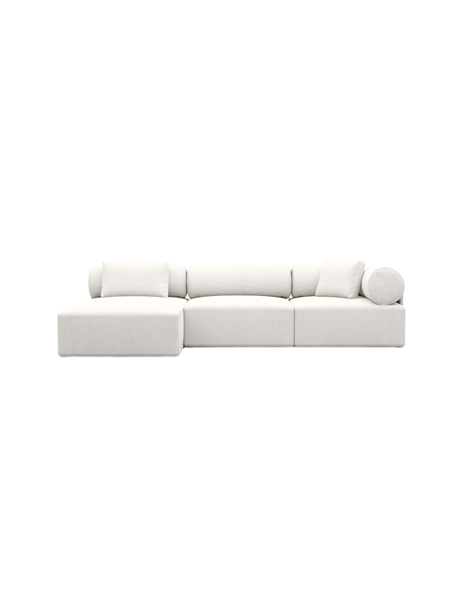 
4-Sitzer Design Ecksofa „Valora“ mit Strukturstoff-Bezug - Strukturstoff Anthrazit / Eckteil links