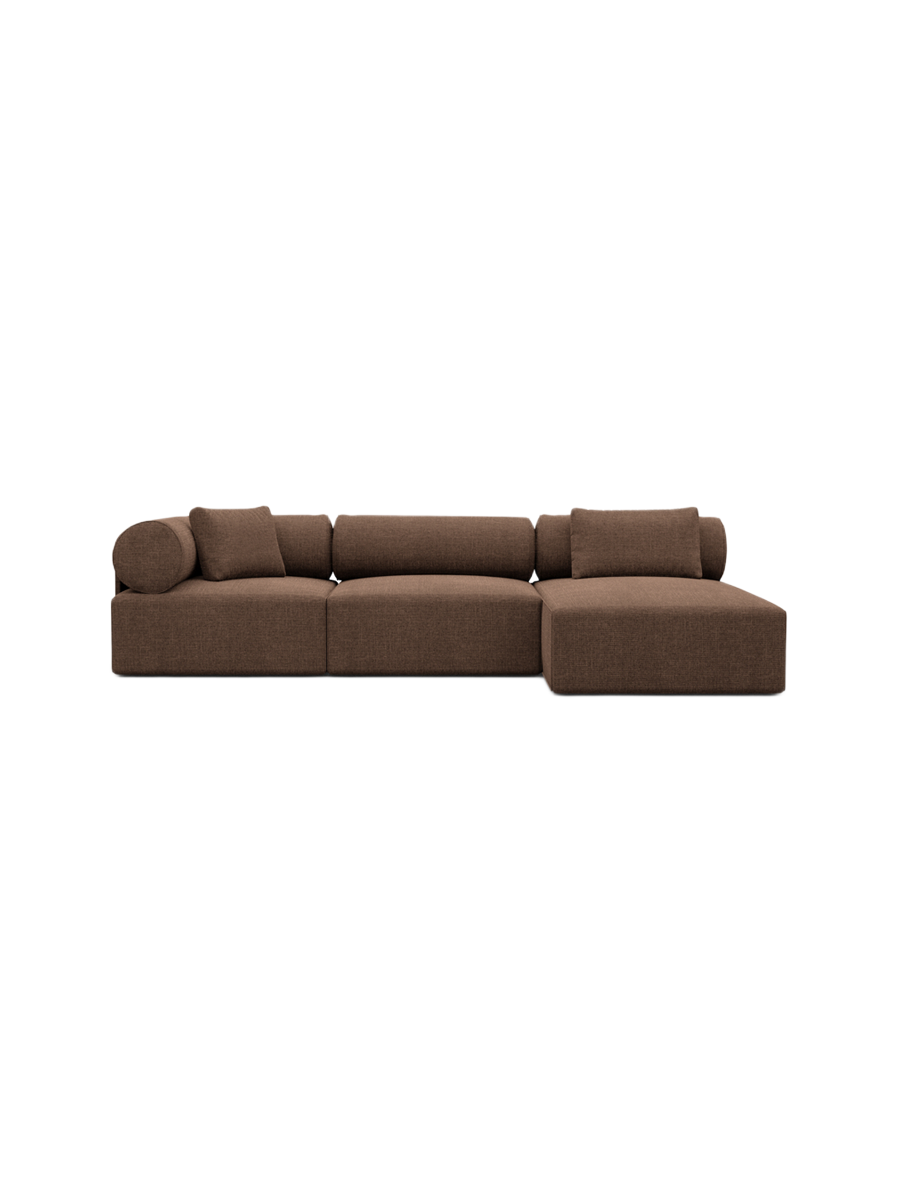 
4-Sitzer Design Ecksofa „Valora“ mit Strukturstoff-Bezug - Strukturstoff Anthrazit / Eckteil links