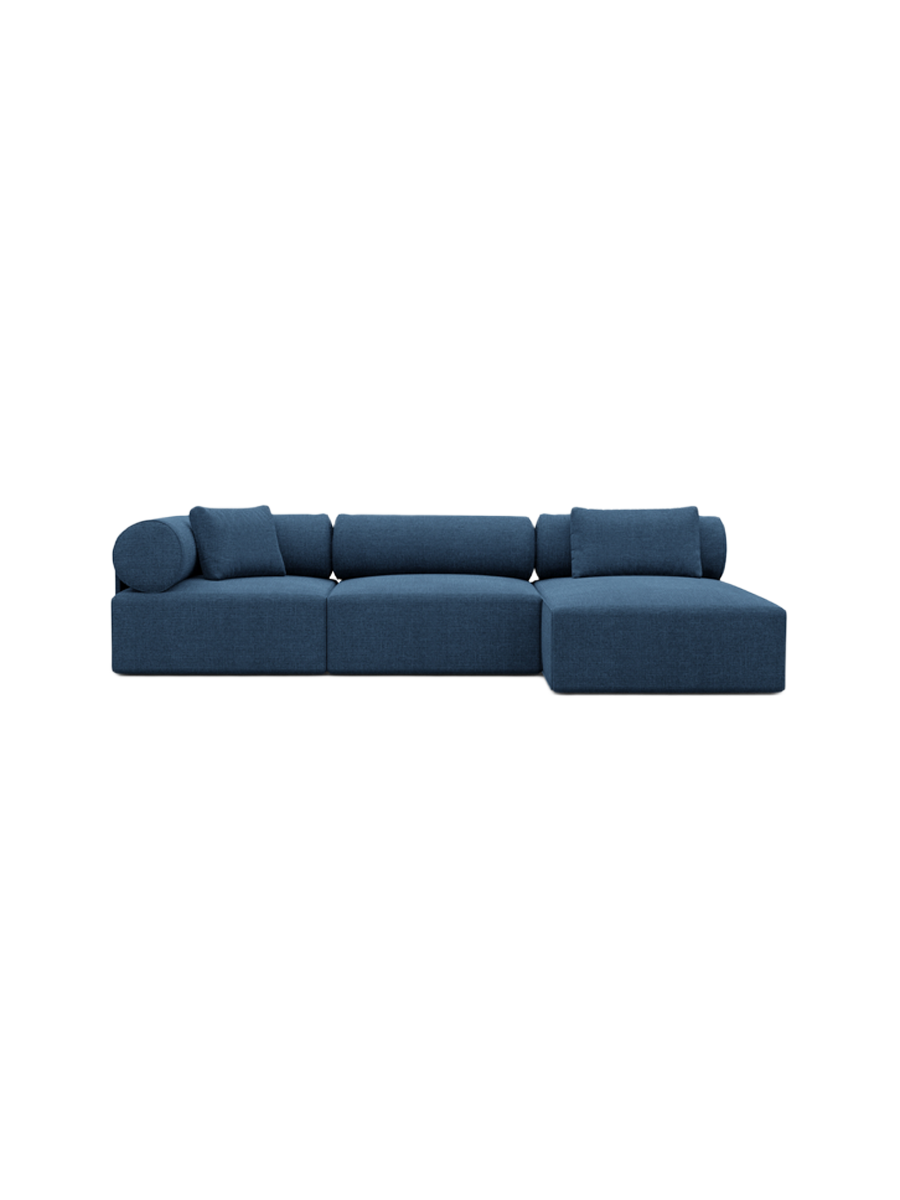 
4-Sitzer Design Ecksofa „Valora“ mit Strukturstoff-Bezug - Strukturstoff Anthrazit / Eckteil links