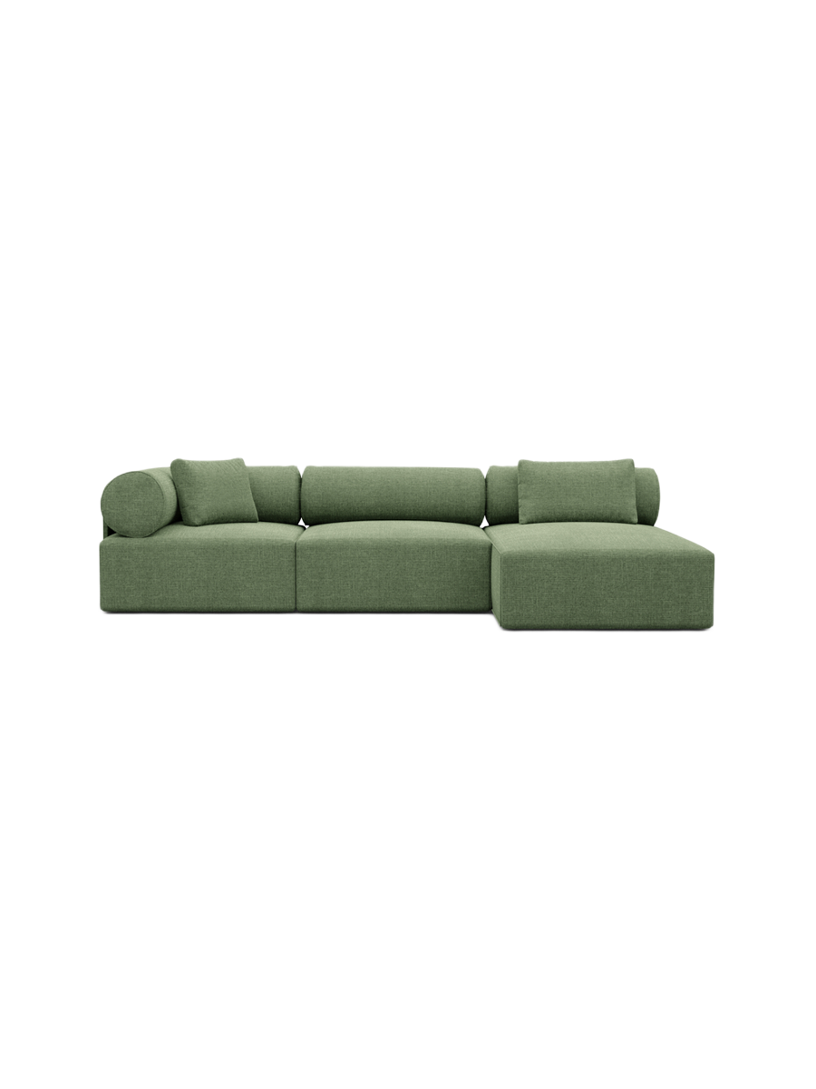 
4-Sitzer Design Ecksofa „Valora“ mit Strukturstoff-Bezug - Strukturstoff Anthrazit / Eckteil links