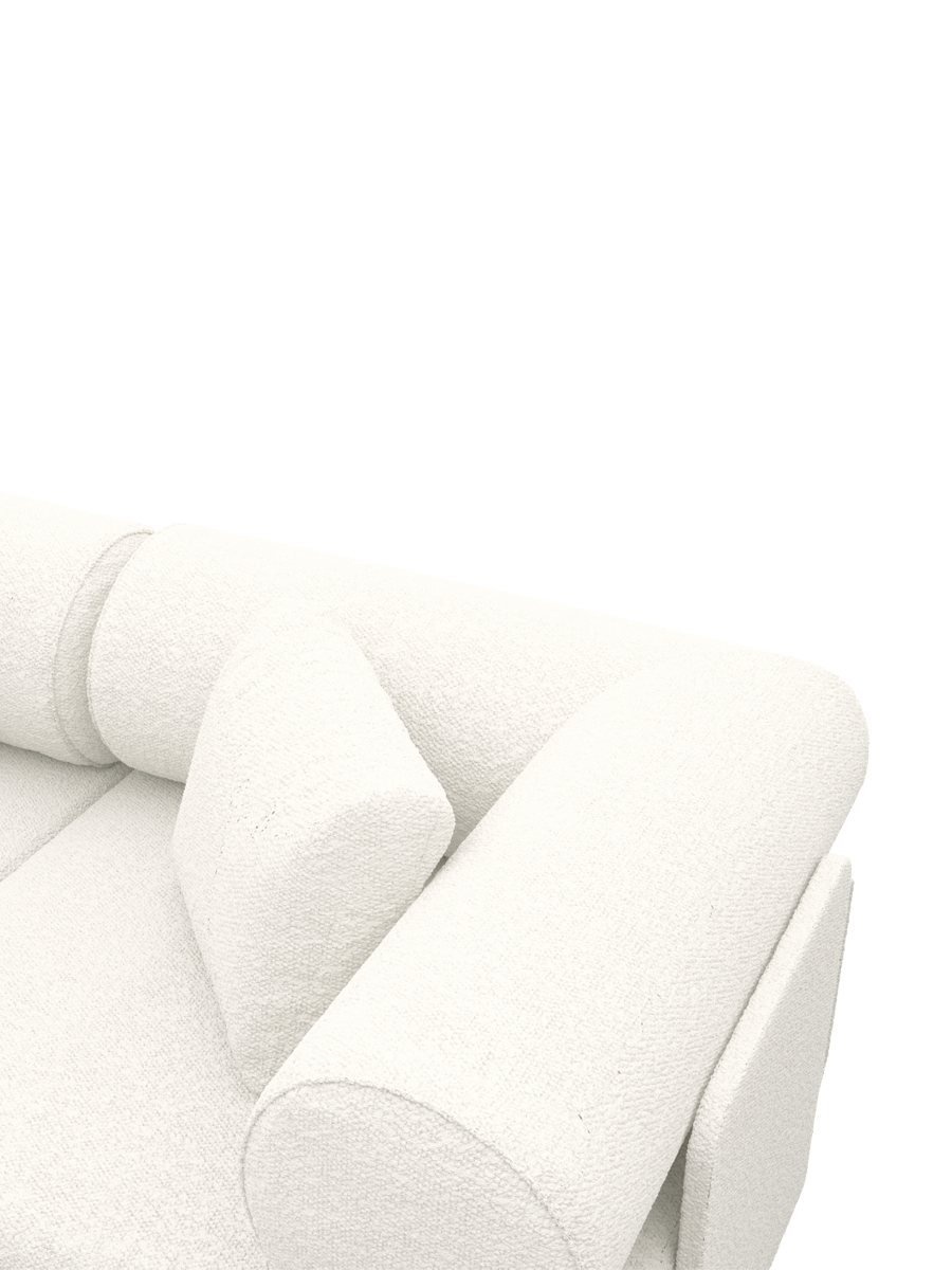 
Design Loungesessel „Valora“ mit Bouclé-Bezug - Bouclé White