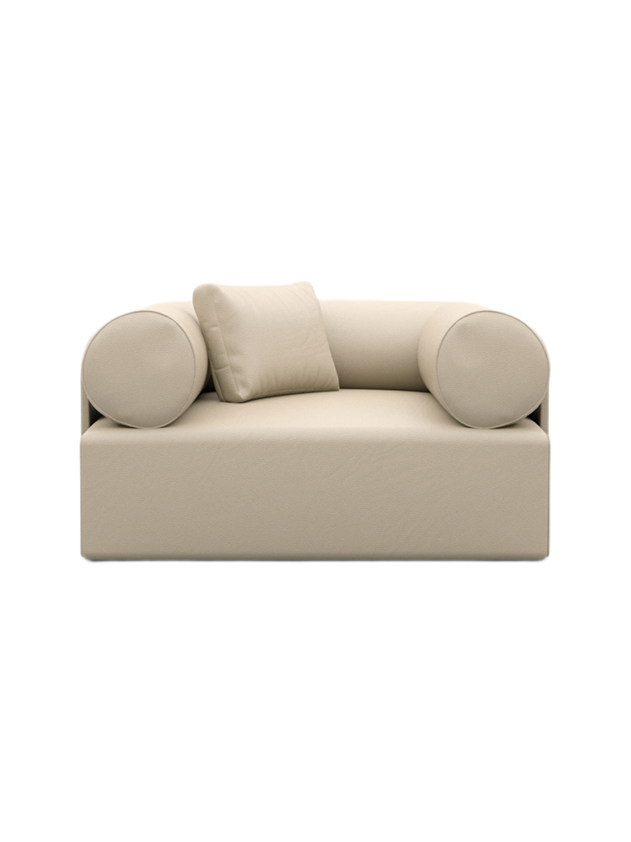 
Design Echtleder Loungesessel „Valora“ - Echtleder Beige
