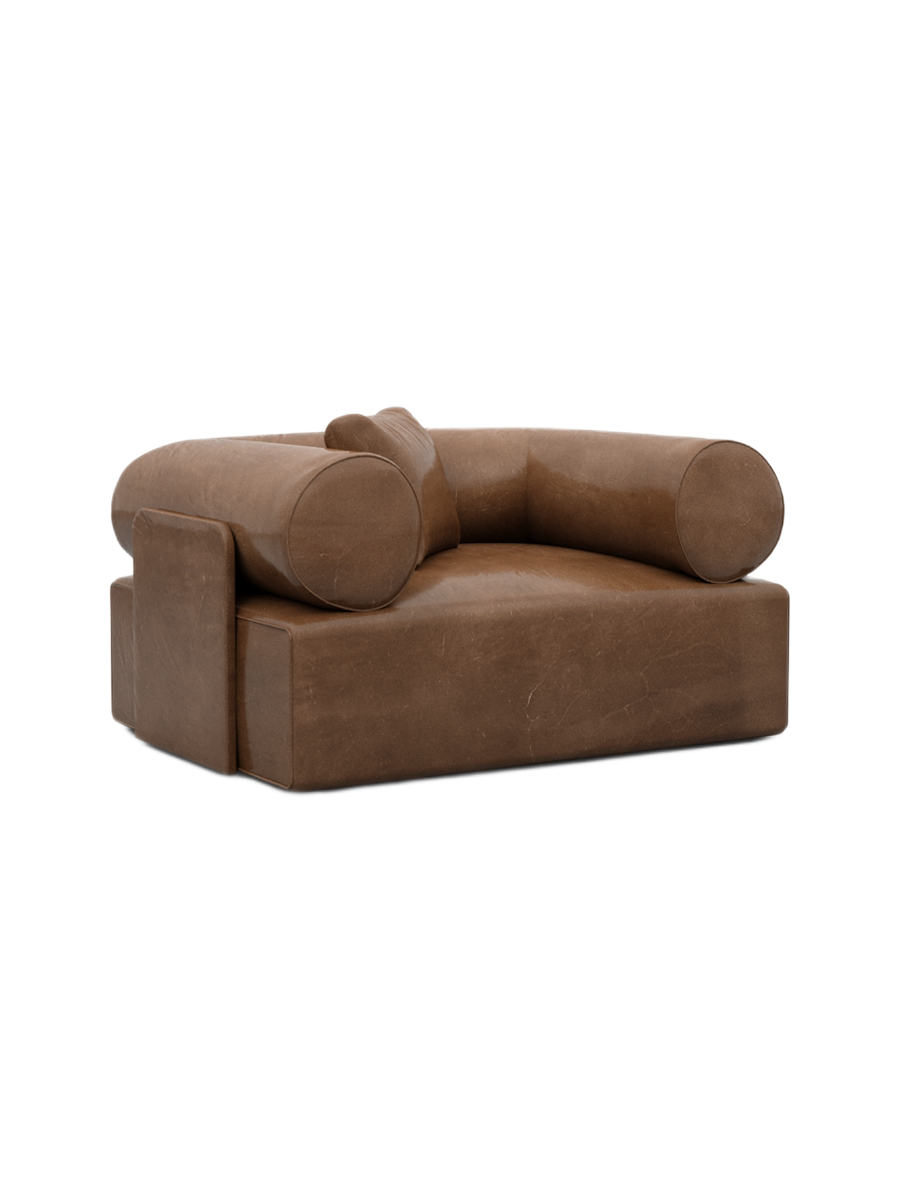 
Design Echtleder Loungesessel „Valora“ - Echtleder Beige