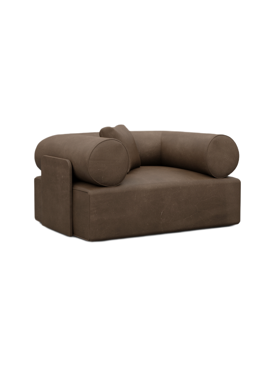 
Design Echtleder Loungesessel „Valora“ - Echtleder Beige