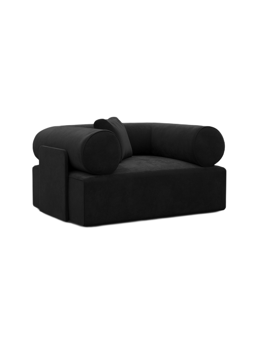 
Design Loungesessel „Valora“ mit Samtbezug - Samtbezug Königsblau