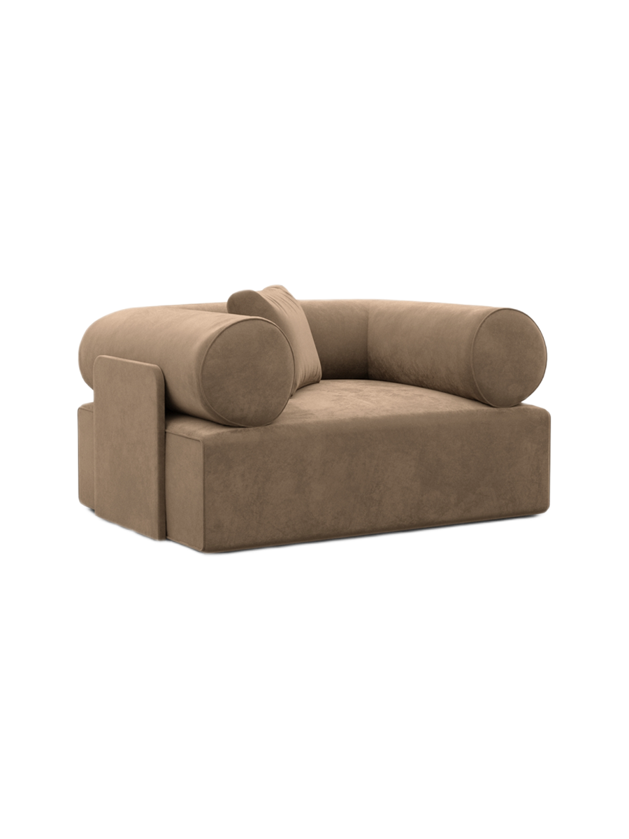 
Design Loungesessel „Valora“ mit Samtbezug - Samtbezug Königsblau