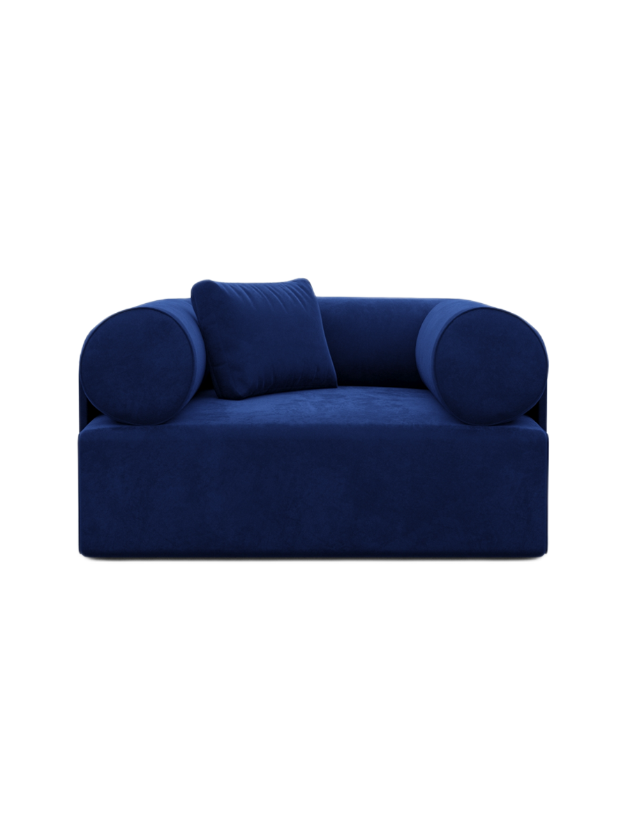 
Design Loungesessel „Valora“ mit Samtbezug - Samtbezug Königsblau