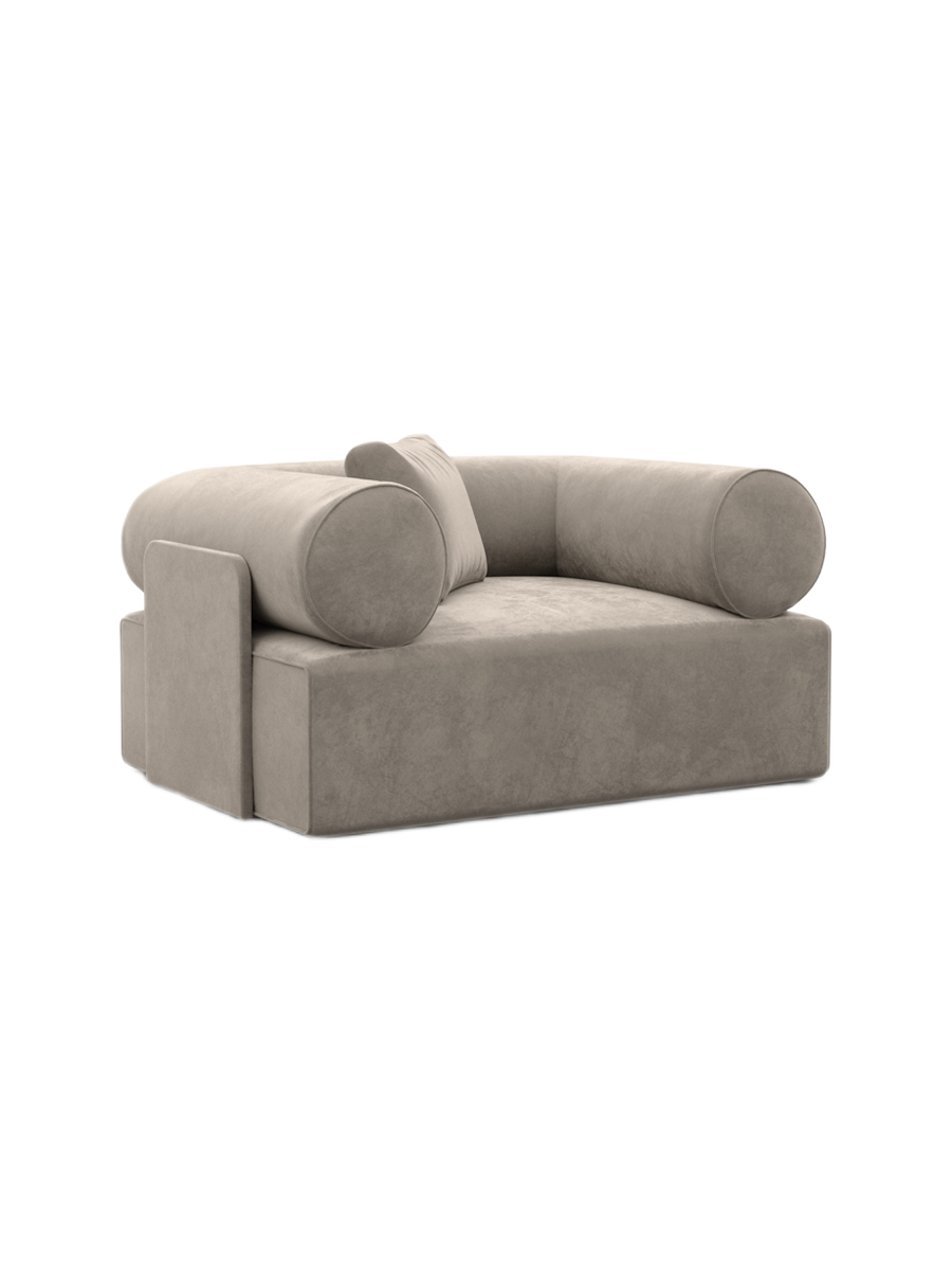 
Design Loungesessel „Valora“ mit Samtbezug - Samtbezug Königsblau