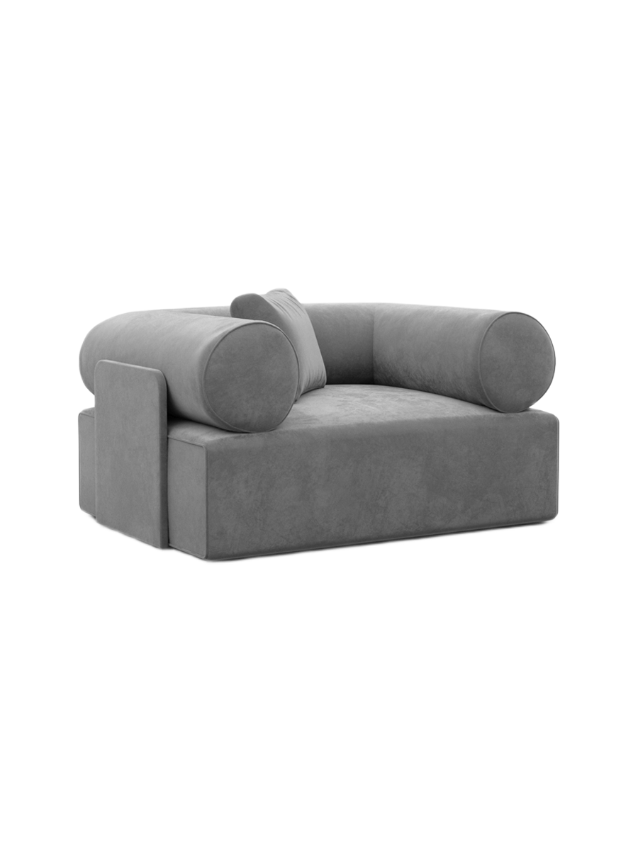 
Design Loungesessel „Valora“ mit Samtbezug - Samtbezug Königsblau