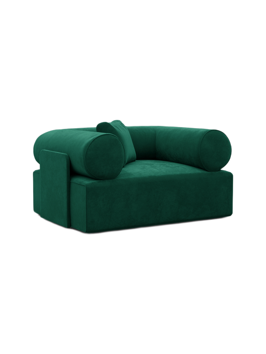 
Design Loungesessel „Valora“ mit Samtbezug - Samtbezug Königsblau