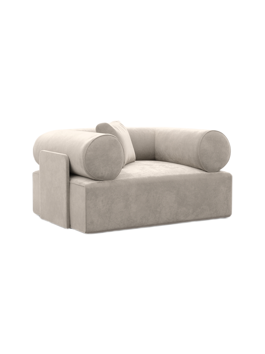 
Design Loungesessel „Valora“ mit Samtbezug - Samtbezug Königsblau