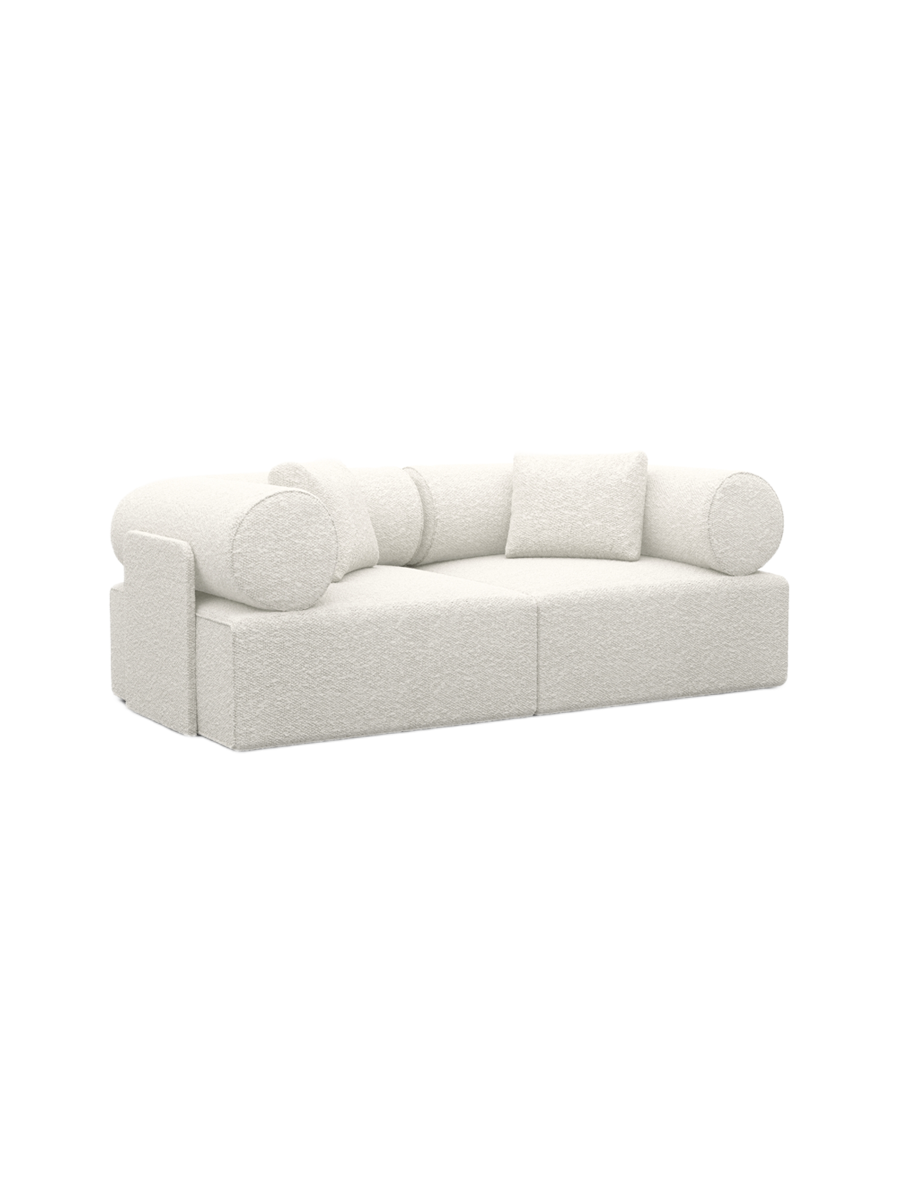 
2-Sitzer Design Sofa „Valora“ mit Bouclé-Bezug - Bouclé White
