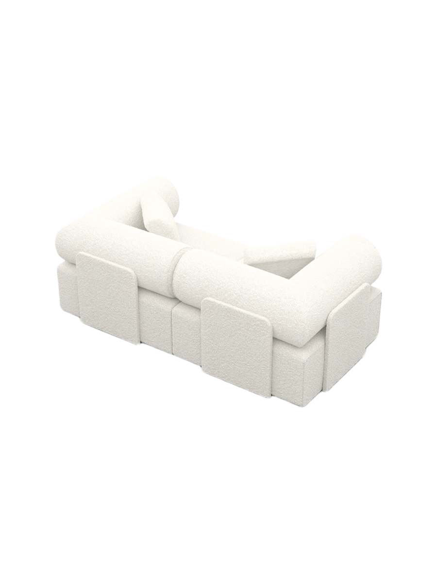 
2-Sitzer Design Sofa „Valora“ mit Bouclé-Bezug - Bouclé White