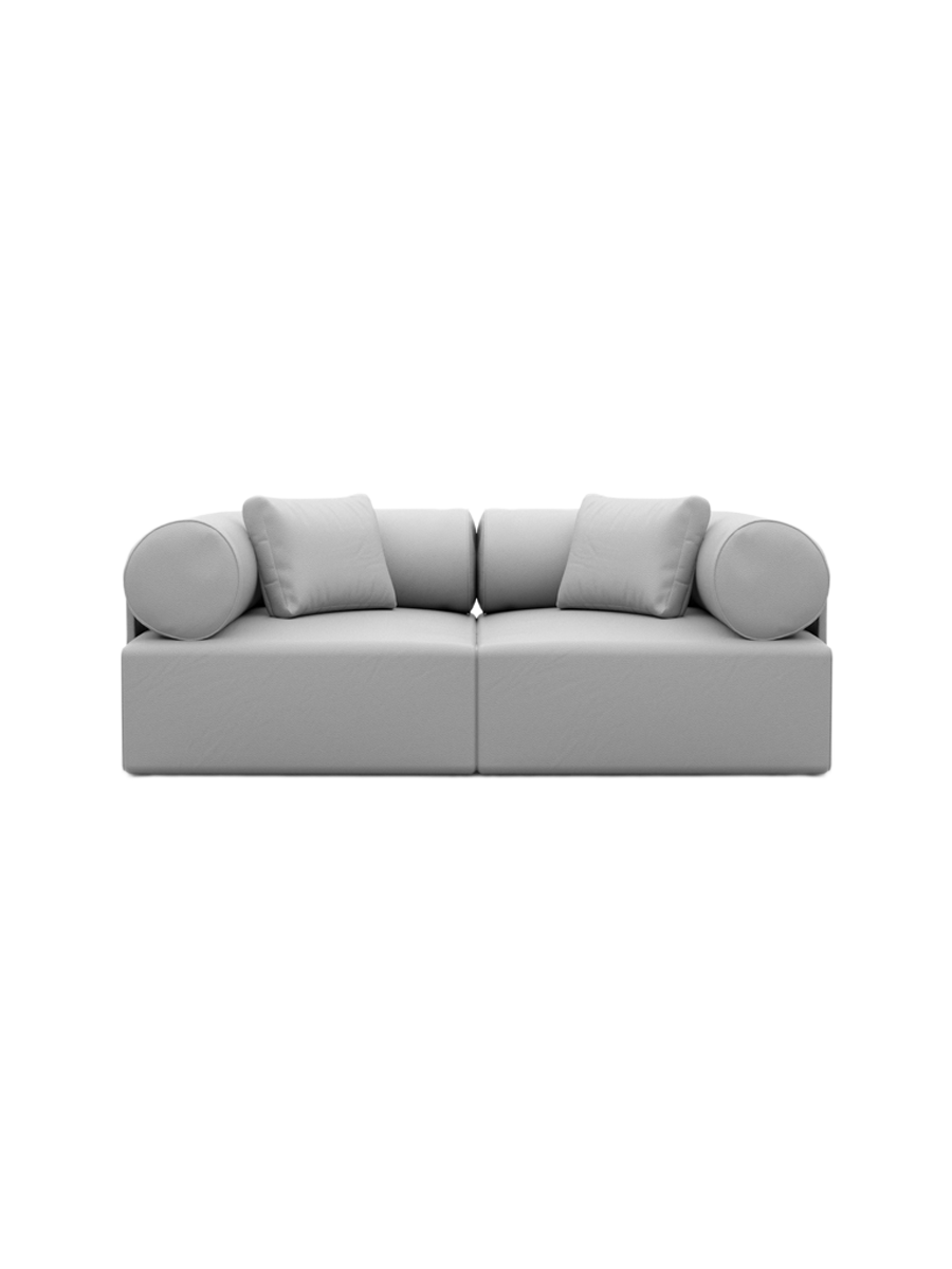 
2-Sitzer Design Echtleder Sofa „Valora“ - Echtleder Beige
