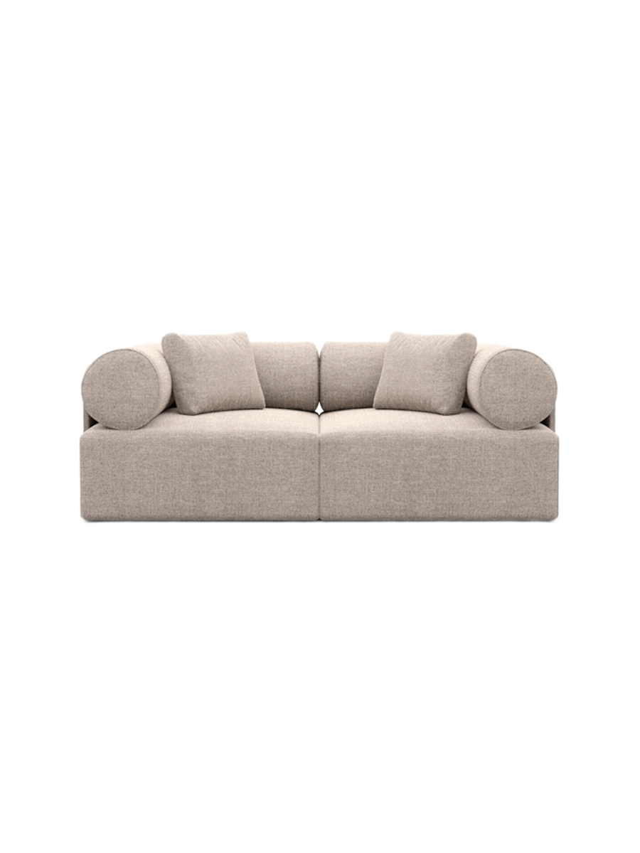 
2-Sitzer Design Sofa „Valora“ mit Strukturstoff-Bezug - Strukturstoff Anthrazit