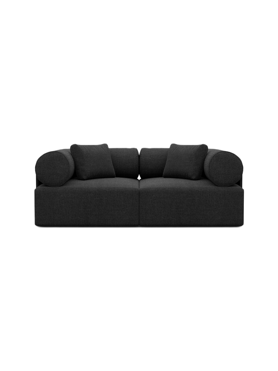 
2-Sitzer Design Sofa „Valora“ mit Strukturstoff-Bezug - Strukturstoff Anthrazit